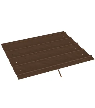 Techo de Repuesto Retráctil 3x2,5 m para Marco de 3x2 m Toldo de Tela Solo para Cenador Jardín con 8 Orificios Café