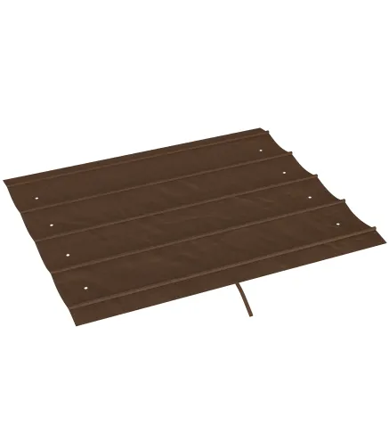 Techo de Repuesto Retráctil 3x2,5 m para Marco de 3x2 m Toldo de Tela Solo para Cenador Jardín con 8 Orificios Café