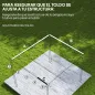 Techo de Repuesto Retráctil 3x2,5 m para Marco de 3x2 m Toldo de Tela Solo para Cenador Jardín con 8 Orificios Café
