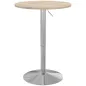 Mesa Alta Cocina Mesa Alta Bar Redonda para 2 Personas Altura Ajustable Tablero Giratorio 360° 60x60x91 cm Roble Claro Mesa Alta Cocina Mesa Alta Bar Redonda para 2 Personas Altura Ajustable Tablero Giratorio 360° 60x60x91 cm Roble Claro