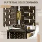 Biombo Separador de Ambientes 4 Paneles 160x170 cm con 2 Estantes de Exhibición Pantalla de Privacidad Plegable Marrón