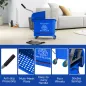 Cubo de Fregona con Ruedas 20 L Cubo de Fregar con Escurridor y Asa de Transporte para Doméstico y Comercial Azul