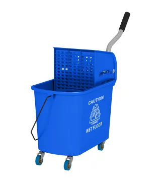 Cubo de Fregona con Ruedas 20 L Cubo de Fregar con Escurridor y Asa de Transporte para Doméstico y Comercial Azul