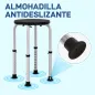 Taburete de Ducha de Aluminio con Altura Regulable Antideslizante Carga 135 kg para Ancianos y Discapacitados