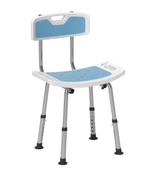 Silla Ducha Personas Mayores con Respaldo Altura Ajustable en 6 Posiciones Carga 136 kg para Ancianos y Discapacitados