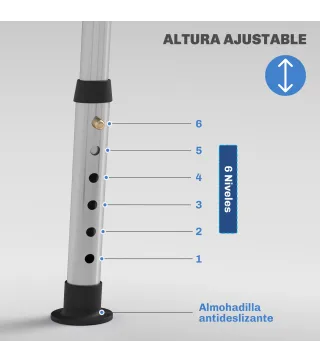Silla Ducha Personas Mayores con Respaldo Altura Ajustable en 6 Posiciones Carga 136 kg para Ancianos y Discapacitados