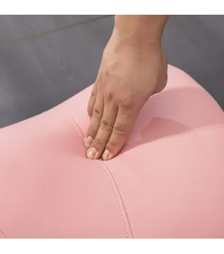 Taburete con Ruedas Taburete Giratoria con Altura Ajustable Taburete Cosmética Dentista Peluqueria 52x53x49-61 cm Rosa