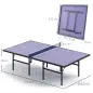 Mesa de Ping Pong Plegable con Red 152.5x274x76cm Tenis de Mesa y Material de Acero y MDF en Color Azul
