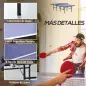 Mesa de Ping Pong Plegable con Red 152.5x274x76cm Tenis de Mesa y Material de Acero y MDF en Color Azul