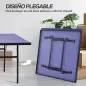 Mesa de Ping Pong Plegable con Red 152.5x274x76cm Tenis de Mesa y Material de Acero y MDF en Color Azul