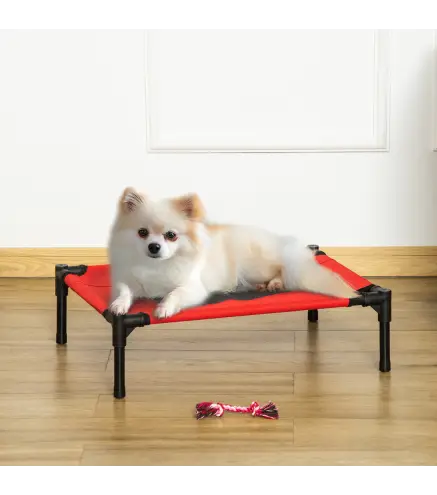 Cama Elevada para Perros Gatos Portátil Cama para Mascotas con Zona de Malla Transpirable y Tela Oxford para Interior Exterior 6