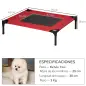 Cama Elevada para Perros Gatos Portátil Cama para Mascotas con Zona de Malla Transpirable y Tela Oxford para Interior Exterior 7