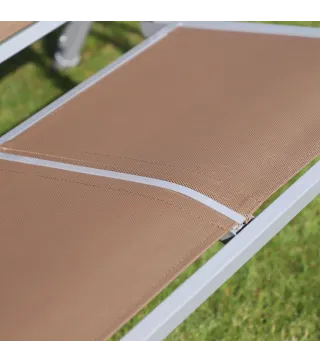 Balancín Jardín Exterior Columpio Exterior de 3 Plazas con Toldo Ajustable Respaldo Transpirable y Marco de Metal para T