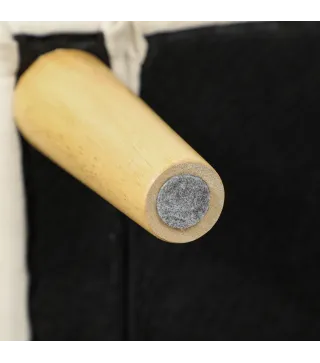 Sofá de 2 Plazas con Espacio de Almacenamiento Patas de Madera Respaldo Capitoné 117x62x78 cm Crema