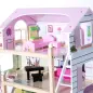 Casa de Muñecas Infantil con Muebles Casa de Muñecas de 4 Pisos con 13 Accesorios 60,5x30x80,5cm Rosa