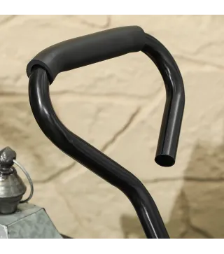 Carrito de Jardín con Ruedas Grandes Asa Ajustable y Bolsa Impermeable Removible Carga 300 kg 105x51x54 cm Verde