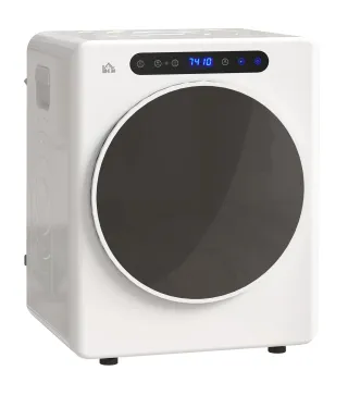 Secadora de Evacuación 3 KG 1000W Función Antiarrugas Función Esterilizar Temporizador Pantalla LED Táctil Blanco