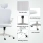 Silla de Oficina de Malla con Respaldo Alto Reposacabezas Ajustable Soporte Lumbar 4D 62x64x120 cm Blanco