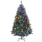 Árbol de Navidad de Abeto 180 cm con Luces LED 9 Modos de Iluminación 802 Ramas con Nieve Artificial Verde