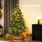 Árbol de Navidad de Abeto 180 cm con Luces LED 9 Modos de Iluminación 802 Ramas con Nieve Artificial Verde