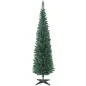 Árbol de Navidad Estrecho 180 cm con 321 Ramas Soporte Metálico Fácil de Montar para Interior Verde