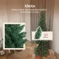 Árbol de Navidad Estrecho 180 cm con 321 Ramas Soporte Metálico Fácil de Montar para Interior Verde