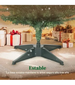 Árbol de Navidad Estrecho 180 cm con 321 Ramas Soporte Metálico Fácil de Montar para Interior Verde