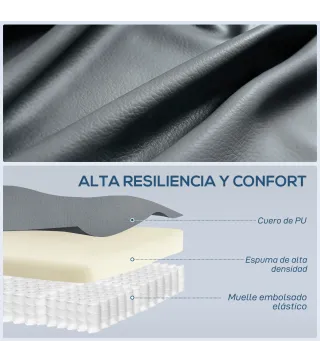 Sillón de Masaje Giratorio Sillón Relax Reclinable con 8 Puntos de Masaje Función de Calefacción 82x99x103 cm Gris