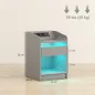 Mesita de Noche con Estación de Carga Luz LED RGB Cajón Estante Abierto Puertos USB y Control Remoto 40x40x58 Cm Gris