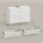 Mueble Bajo Lavabo con 2 Cajones Estilo Moderno para Lavabo sin Pedestal 80x30x60 cm Blanco