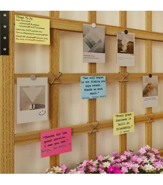 Jardinera con Enrejado de Madera con Drenaje para Cultivos Verduras Flores Hierbas 90x30x180 cm Natural