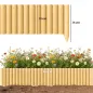 Valla de Jardín de Madera Panel Decorativo Resistente y Fácil de Instalar para Patio Césped Camino 176x38 cm Natural