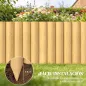 Valla de Jardín de Madera Panel Decorativo Resistente y Fácil de Instalar para Patio Césped Camino 176x38 cm Natural