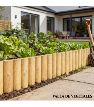 Valla de Jardín de Madera Panel Decorativo Resistente y Fácil de Instalar para Patio Césped Camino 176x38 cm Natural