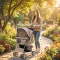 Carrito para Perros Pequeños con Cesta de Almacenaje Portavasos Ruedas y Cojín Lavable 77x44x102 cm Café Carrito para Perros Pequeños con Cesta de Almacenaje Portavasos Ruedas y Cojín Lavable 77x44x102 cm Café