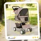 Carrito para Perros Pequeños con Cesta de Almacenaje Portavasos Ruedas y Cojín Lavable 77x44x102 cm Café Carrito para Perros Pequeños con Cesta de Almacenaje Portavasos Ruedas y Cojín Lavable 77x44x102 cm Café