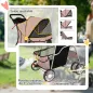 Carrito para Perros Pequeños con Cesta de Almacenaje Portavasos Ruedas y Cojín Lavable 77x44x102 cm Café Carrito para Perros Pequeños con Cesta de Almacenaje Portavasos Ruedas y Cojín Lavable 77x44x102 cm Café