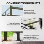 Pérgola de Jardín 3x3 m con Techo Retráctil y Cortinas Protección UV30+ Estructura Metálica para Patio Terraza Gris