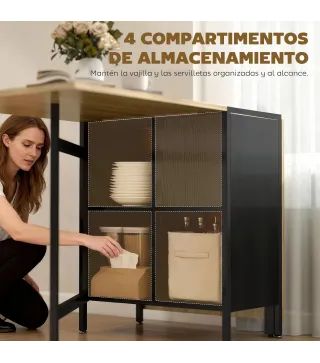 Mesa Plegable de Comedor con Alas Abatibles 4 Compartimentos 3 Formas para Cocina Salón 169x60x75 cm Natural Oscuro