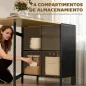 Mesa Plegable de Comedor con Alas Abatibles 4 Compartimentos 3 Formas para Cocina Salón 169x60x75 cm Natural Oscuro
