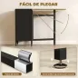 Mesa Plegable de Comedor con Alas Abatibles 4 Compartimentos 3 Formas para Cocina Salón 169x60x75 cm Natural Oscuro