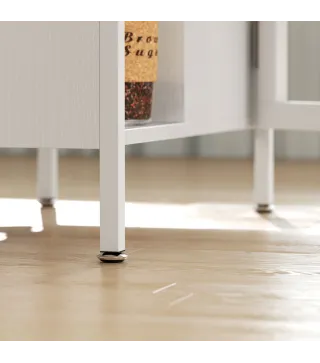 Mesa Plegable de Comedor con Alas Abatibles 4 Compartimentos 3 Formas para Cocina Salón 169x60x75 cm Blanco