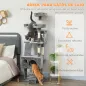 Árbol Rascador para Gatos Árbol para Gatos 153 cm con 2 Cuevas 3 Camas 2 Rampas Postes de Sisal Ratones Colgantes Gris