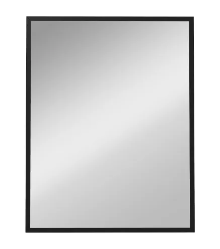 Espejo de Baño 70x90 cm Espejo de Pared Decorativo para Salón Entrada Pasillo Horizontal o Vertical Negro