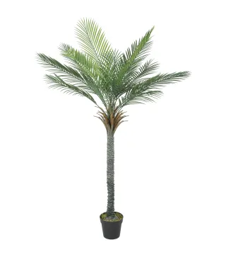 Planta Artificial Decorativa 180 cm Palmera Artificial con Maceta y Hojas para Interior Verde