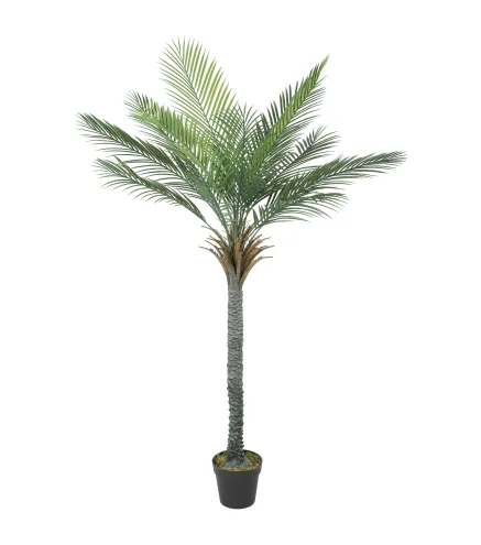 Planta Artificial Decorativa 180 cm Palmera Artificial con Maceta y Hojas para Interior Verde