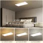 Juego de 4 Lámparas de Techo Color Regulable con Interruptor DIP y de Pared 3000K/4000K/6000K 60x30x3,7 cm Blanco