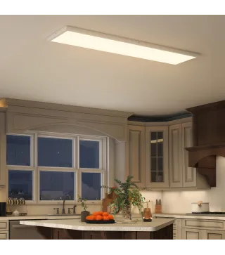 Juego de 4 Lámparas de Techo Color Regulable con Interruptor DIP y de Pared 3000K/4000K/6000K 120x30x3,7 cm Blanco