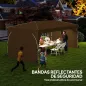 Carpa Plegable 6x3 m con Tiras Reflectantes UPF 50+ Fácil Montaje Sistema Central de Bloqueo Impermeable Beige