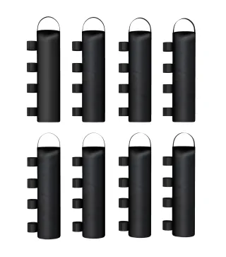 Pack de 8 Bolsas de Peso para Carpa Bolsas de Arena de Tela Oxford 600D para Patas de Toldo Sin Arena Negro